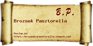 Brozsek Pasztorella névjegykártya